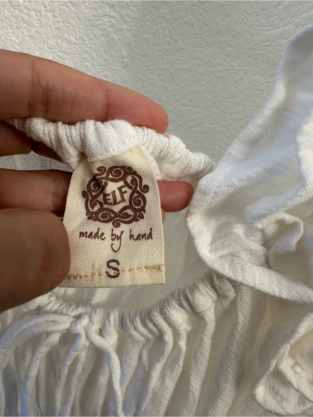 Bali Elf Aura White Ruffle Sleeve Smocked Maxi Dress - Picture 4 of 5